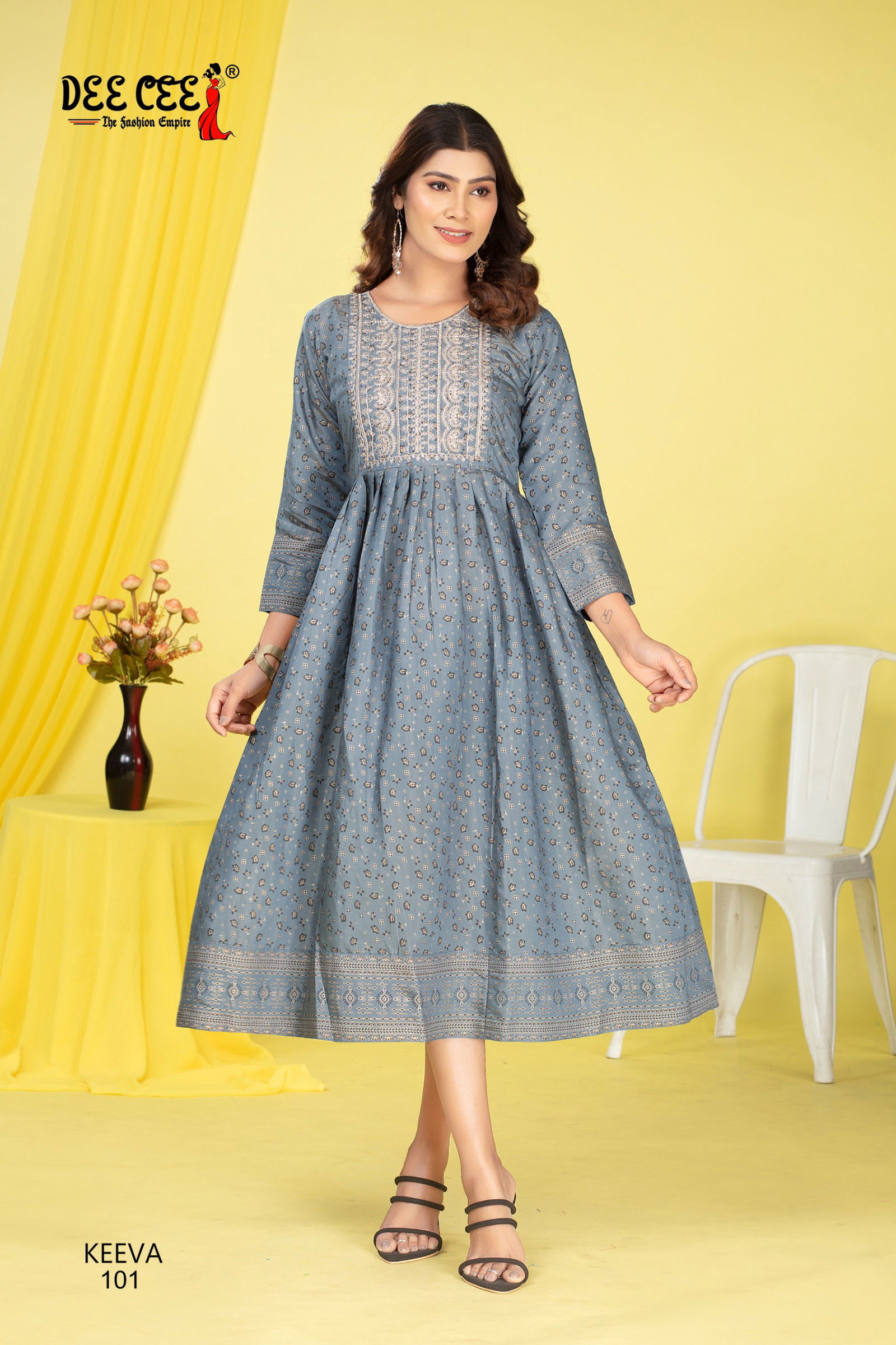 Deecee Keeva Casual Wear Printed Shimmer Kurtis Collection